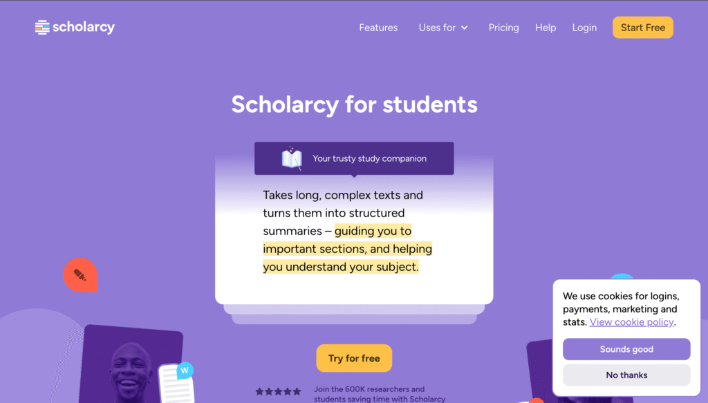 AI study tools for students using scholarcy